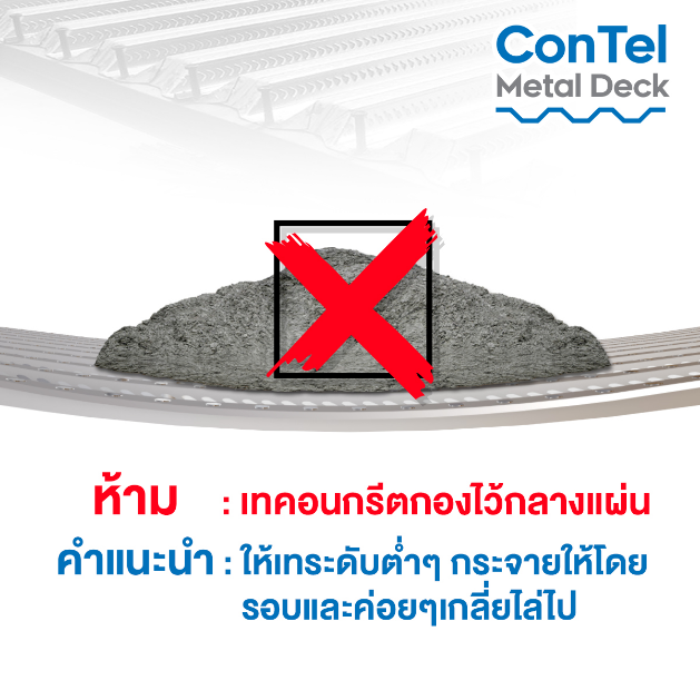 Read more about the article การเทคอนกรีตบนแผ่น Contel Metal Deck